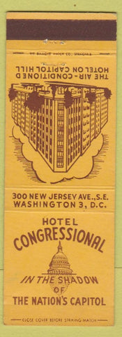 Matchbook Cover - Hotel Congressional Washington DC WEAR