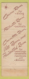 Matchbook Cover - Hotel Congressional Washington DC WEAR