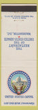 Matchbook Cover - United States Senate Restaurant Washington DC Capitol building