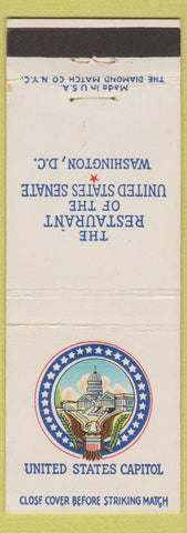 Matchbook Cover - United States Senate Restaurant Washington DC Capitol building