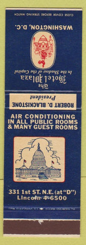 Matchbook Cover - Hotel Plaza Washington DC
