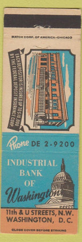 Matchbook Cover - Industrial Bank of Washington DC