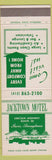 Matchbook Cover - Jacktown Motel Irwin PA