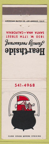 Matchbook Cover - Hearthside Family Restaurant Santa Ana CA