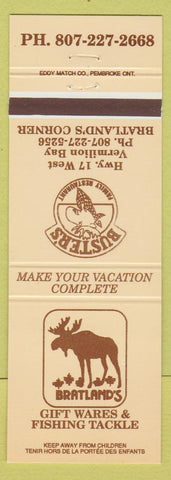 Matchbook Cover - Buster's Family Restaurant Vermilion Bay ON fishing tackle
