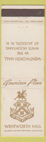Matchbook Cover - Wentworth Hall Jackson NH WEAR