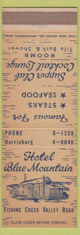 Matchbook Cover - Hotel Blue Mountain Fort Hunter PA Harrisburg