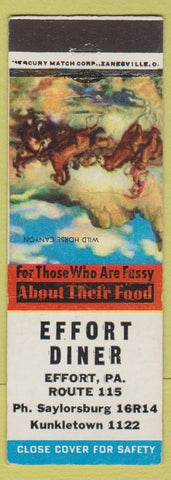 Matchbook Cover - Effort Diner Kunkletown PA