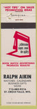 Matchbook Cover - Ralph Aikin Advertising ST Croix Falls WI WORN