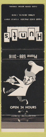 Matchbook Cover - Hunt's Restaurant Long Beach CA