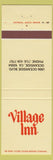Matchbook Cover - Village Inn Restaurant Oceanside CA