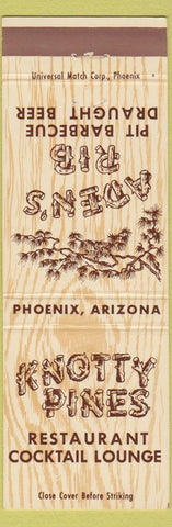 Matchbook Cover - Knotty Pines Restaurant BBQ Phoenix AZ