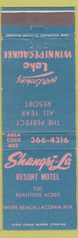 Matchbook Cover - Shangri La Resort Motel Weirs Beach Laconia NH