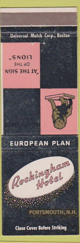 Matchbook Cover - Rockingham Hotel Portsmouth NH