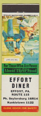 Matchbook Cover - Effort Diner Kunkletown PA The Old Salt