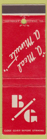Matchbook Cover - BG Food Stores Chicago IL