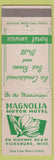 Matchbook Cover - Magnolia Motor Hotel Vicksburg MS