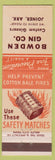 Matchbook Cover - Bowden Gin Cotton Joiner AR