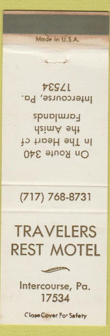 Matchbook Cover - Travelers Rest Motel Intercourse PA WEAR