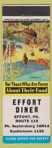 Matchbook Cover - Effort Diner Kunkletown PA