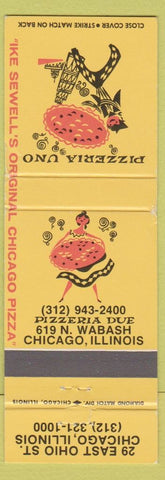 Matchbook Cover - Pizza Uno Chicago IL WORN