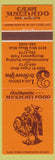 Matchbook Cover - Casa Machado Restaurants San Diego CA