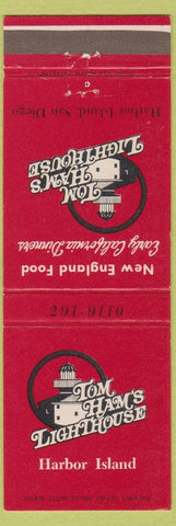 Matchbook Cover - Tom Ham's Lighthouse Harbor Island San Diego CA