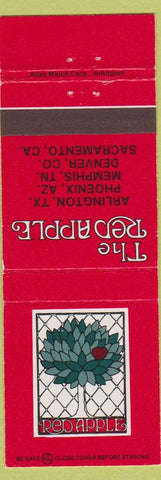 Matchbook Cover - The Red Apple CHAIN Arlington TX Phoenix AZ Denver
