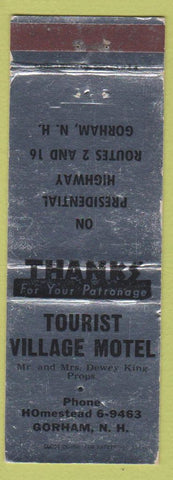 Matchbook Cover - Tourist Village Motel Gorham NH WEAR