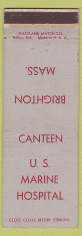Matchbook Cover - US Marine Hospital Brighton MA
