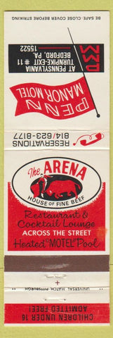 Matchbook Cover - Penn Manor Motel Bedford PA