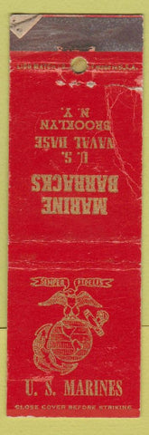 Matchbook Cover - US Marines Barracks Brooklyn NY WORN