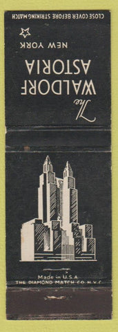 Matchbook Cover - Waldorf Astoria Hotel New York City