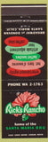 Matchbook Cover - Rick's Rancho Santa Maria CA BBQ
