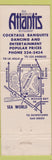 Matchbook Cover - Sea World Atlantis Restaurant Mission Bay San Diego CA