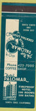 Matchbook Cover - New Palomar Hotel Santa Cruz CA