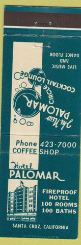 Matchbook Cover - New Palomar Hotel Santa Cruz CA