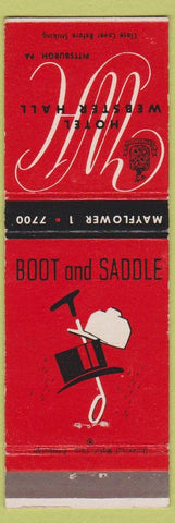 Matchbook Cover - Hotel Webster Hall Pittsburgh PA