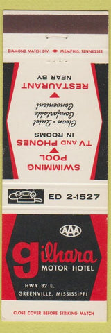 Matchbook Cover - Gilhara Motor Hotel Greenville MS