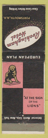 Matchbook Cover - Rockingham Hotel Portsmouth NH WORN