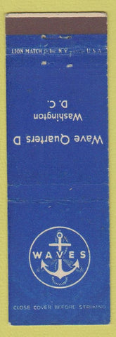 Matchbook Cover - Wave Quarters D Washington DC military