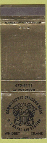 Matchbook Cover - Officers Mess US Naval Air Station Whidbey Island WA
