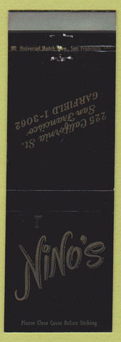 Matchbook Cover - Nino's San Francisco CA