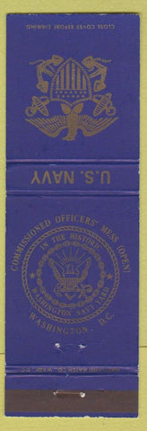 Matchbook Cover - US Navy Officers' Mess Washington DC