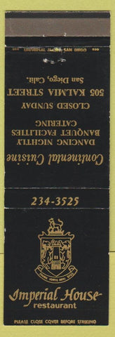 Matchbook Cover - Imperial House Restaurant San Diego CA