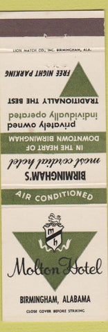 Matchbook Cover - Molton Hotel Birmingham AL