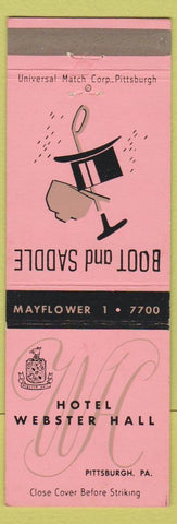 Matchbook Cover - Hotel Webster Hall Pittsburgh PA