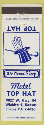 Matchbook Cover - Motel Top Hat Wichita KS