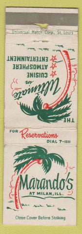 Matchbook Cover - Marando's Milan IL