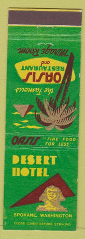 Matchbook Cover - Desert Hotel Spokane WY